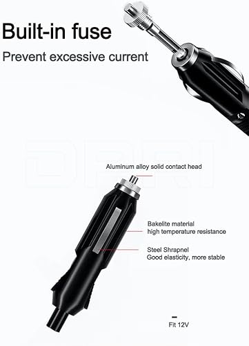 Miniatura 5 de DRRI Mini nevera 12 V CC 2 pines cable de alimentación para refrigerador Mobicool, caja fría de coche, refrigerador congelador de coche. (4.9 ft)