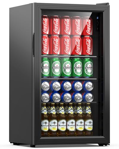 WIE Réfrigérateur Pour Boissons, Mini Frigo 83L Petit Frigo Silencieux de 0-10°C, Mini Bar...