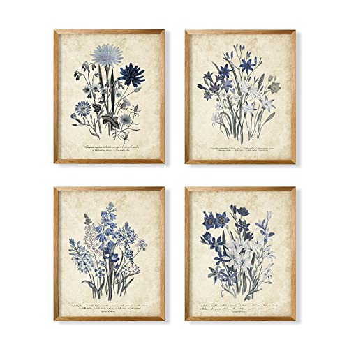 Watercolor Vintage Flower Poster Print Rustic Modern