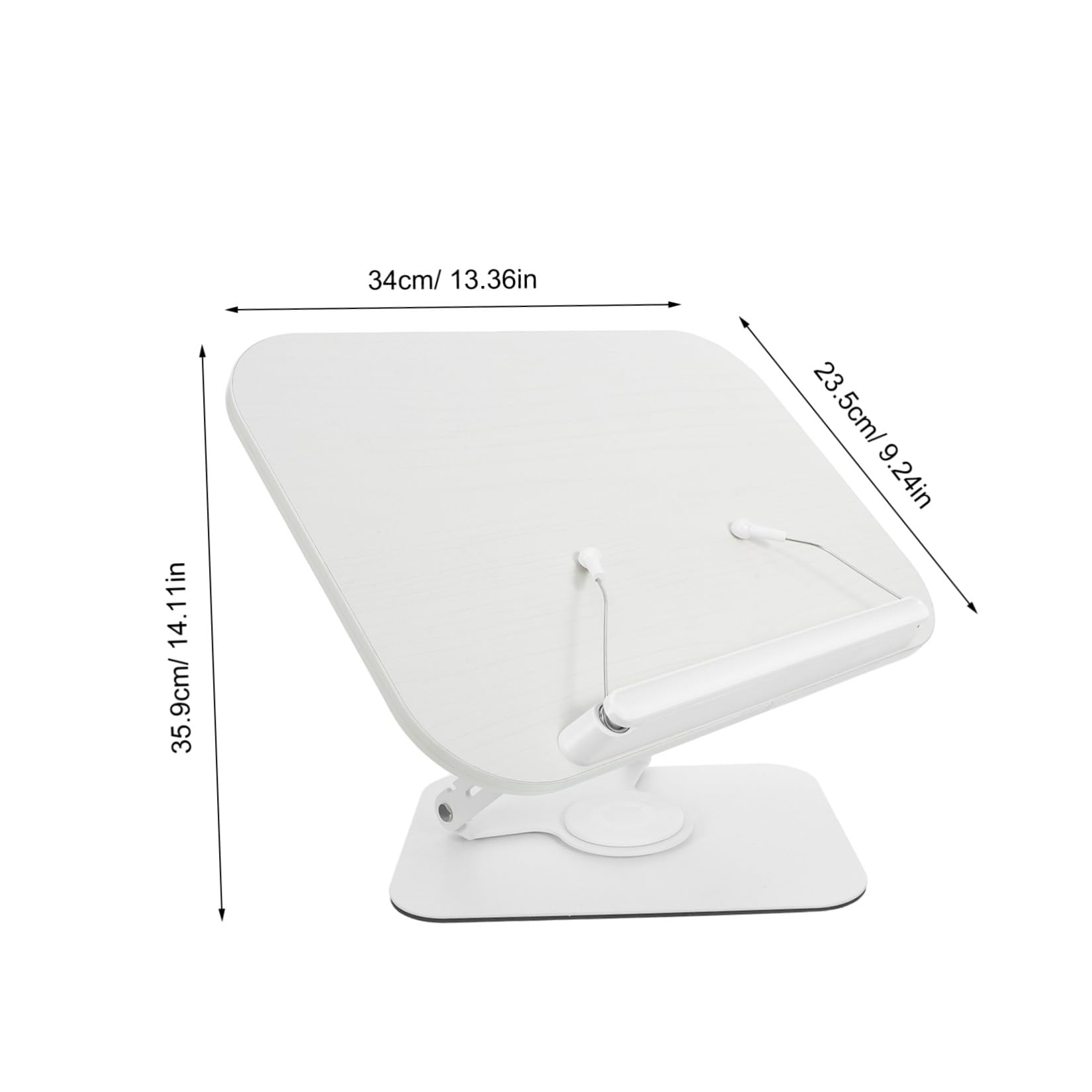 Soporte Ajustable para Libros de Mesa con Base Giratoria 360°