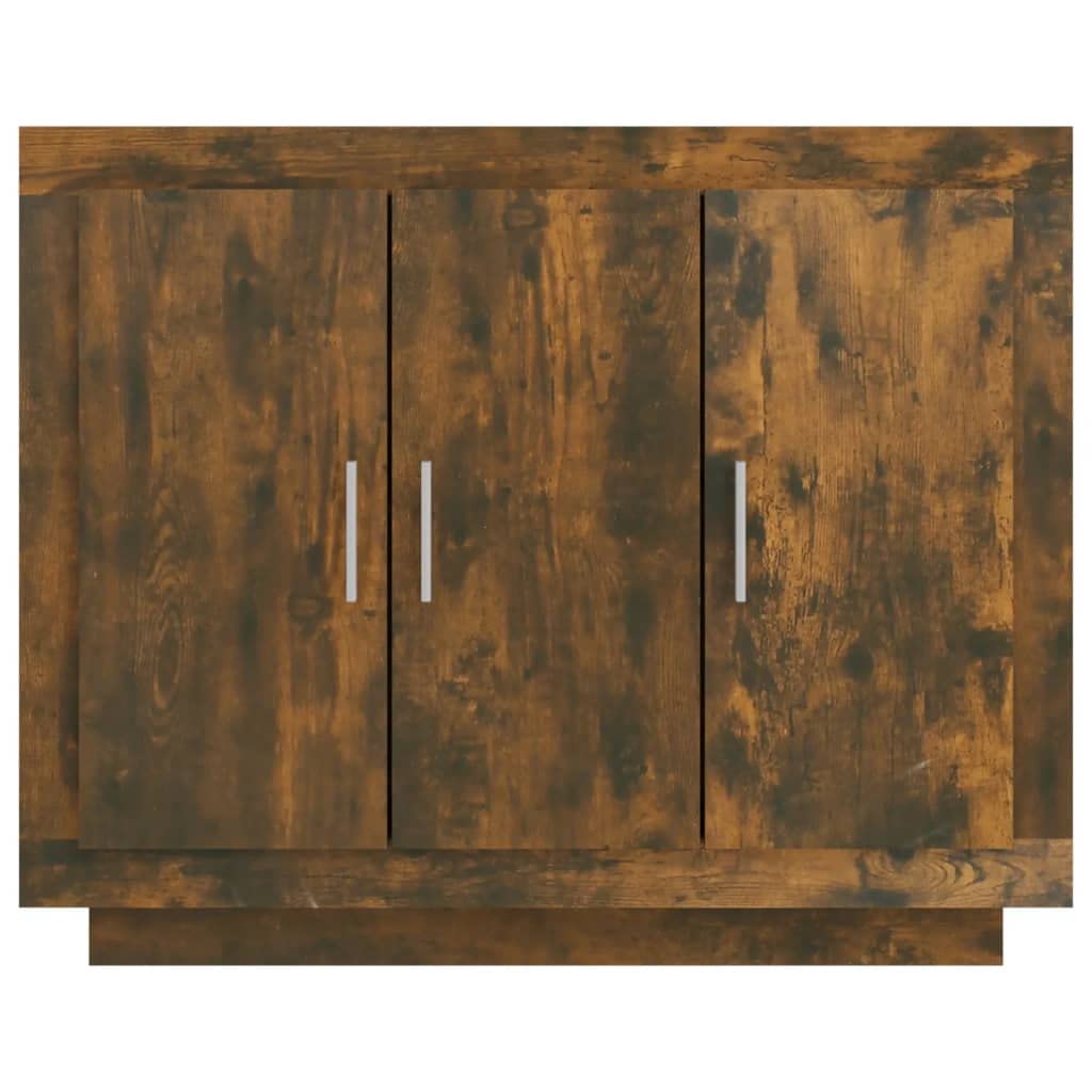 Sideboard Räuchereiche 92x35x75 cm Holzwerkstoff mit viel Stauraum für Wohnzimmer Esszimmer Flur und Büro, platzsparend, vielseitig, mit Türen und Ablagen, ideal für Ordnung und Dekoration