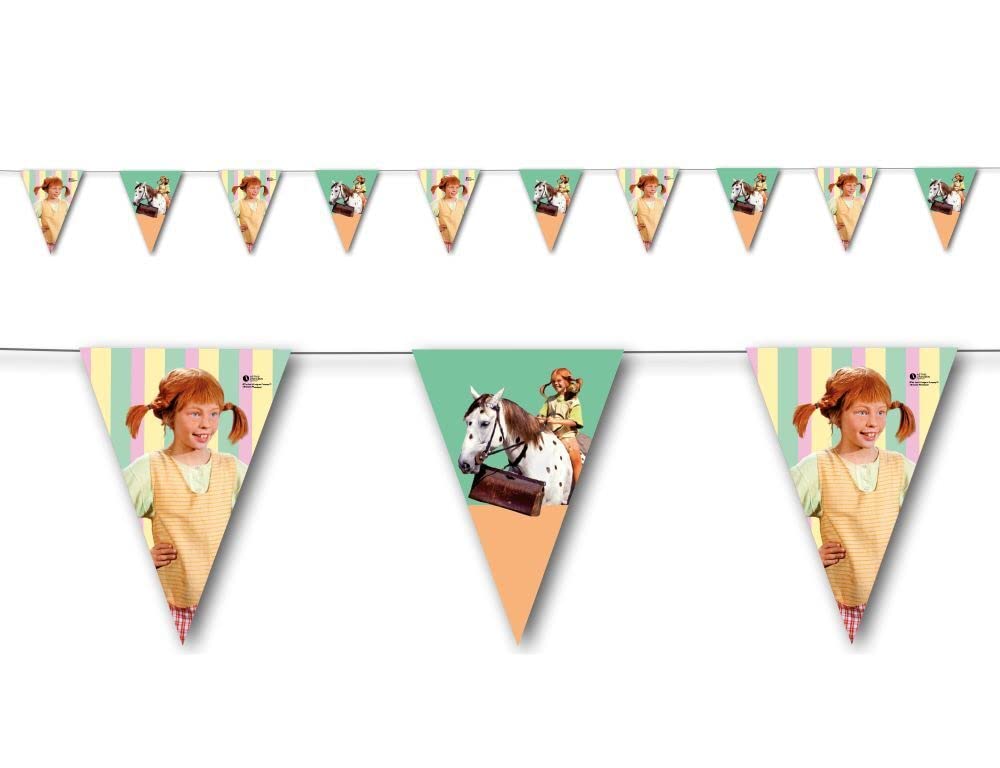 Pippi Langstrumpf - XXL-Party-Deko-Set für 8 Kinder