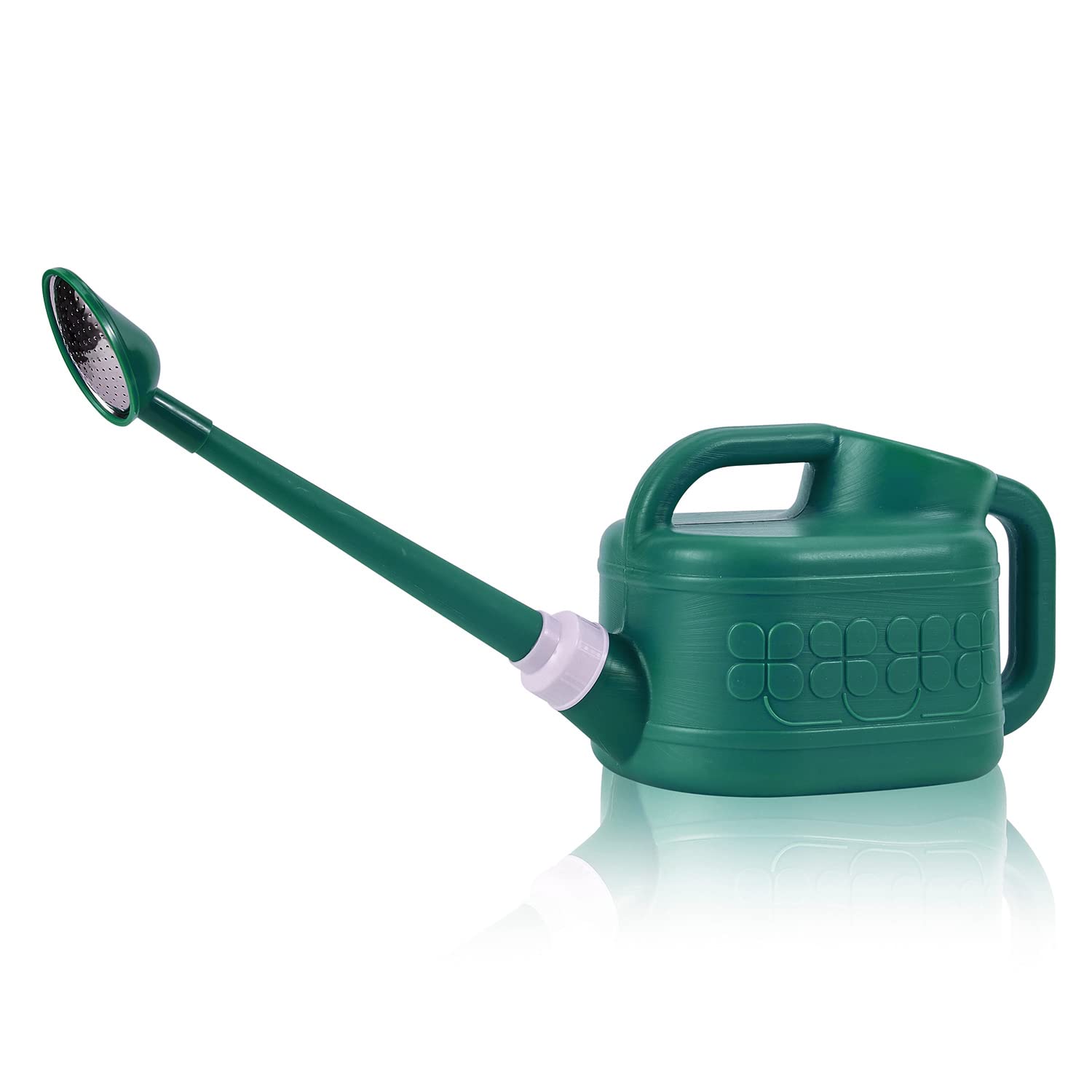 Plastic Watering Can for Indoor & Outdoor Plants 1 Gallon/4-Liter, Ebristar Watering Pot for Garden Flower with Long Spout and Removable 360 Degree Rotation Sprinkler Head - Dark Green