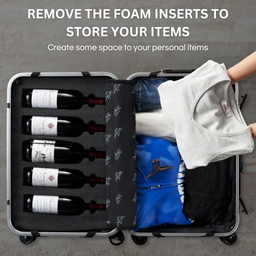 Aluminum 10-Bottle Wine Suitcase