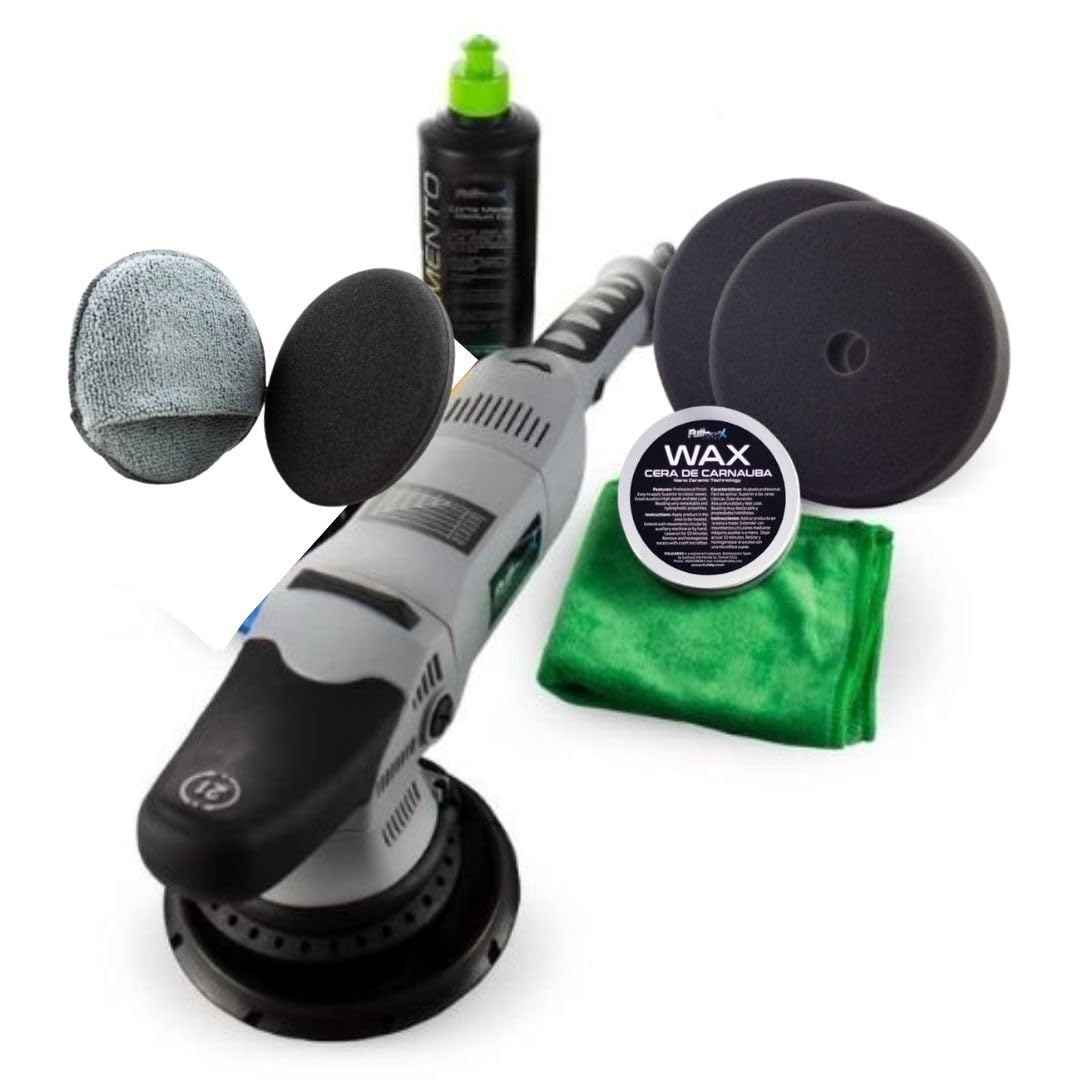 AutoFullCar - PACK PULIDO Y ENCERADO FullCarx - La Vida Es Más Facil Con El Pack Pulido Y Encerado - PULIDORA ORBITAL PRO 21MM FullCarx