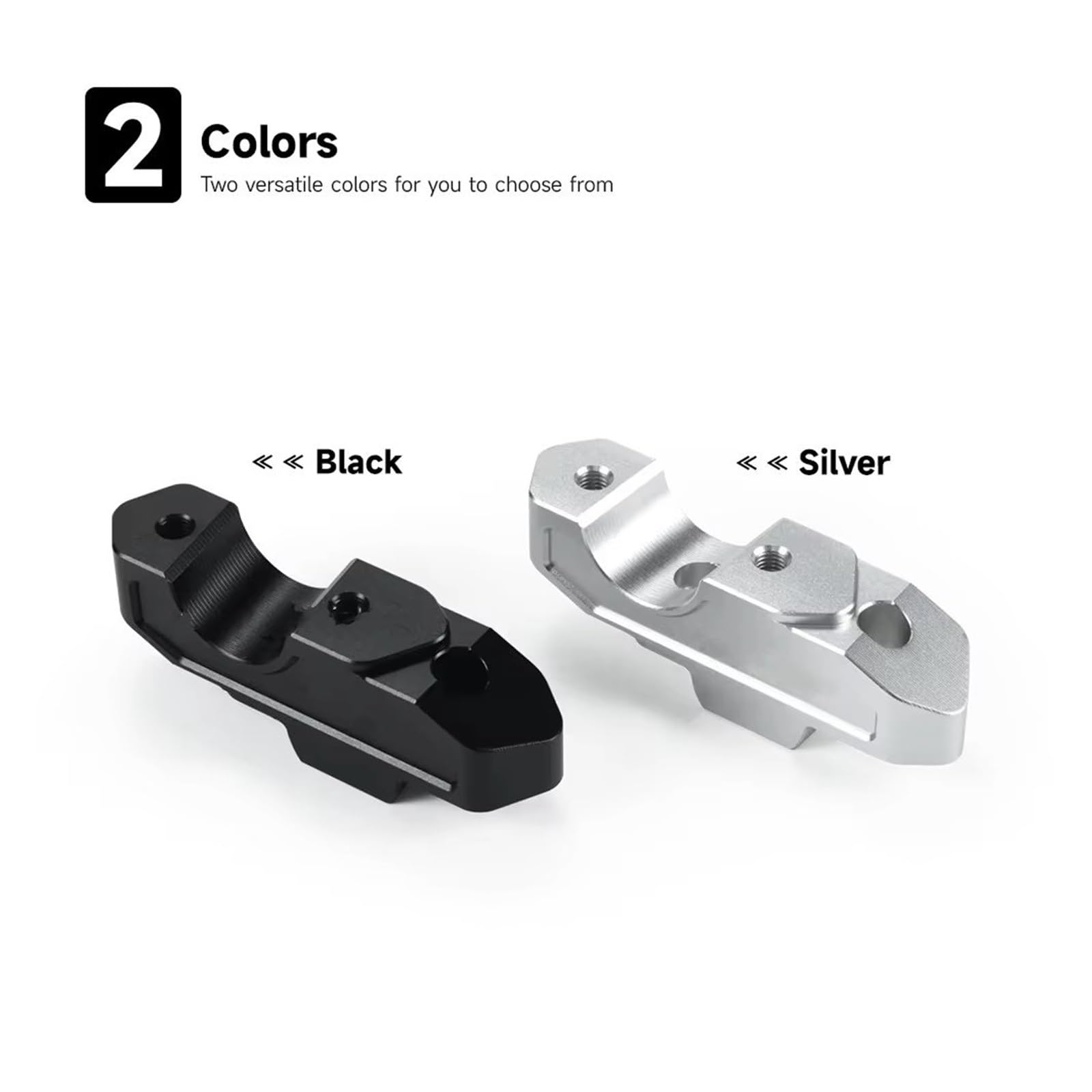 Elevador De Manillar Motocicleta CNC Aluminio Adaptador Abrazadera Hacia Atrás Para R 1300 GS R1300GS 2024 Alzas Manillar Moto(Plata)
