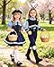 JoltMemori Kids Police Officer Costume Set - Bunny Headband Cosplay Outfit for Girls 4-9Y, Perfect for Christmas & School Performances