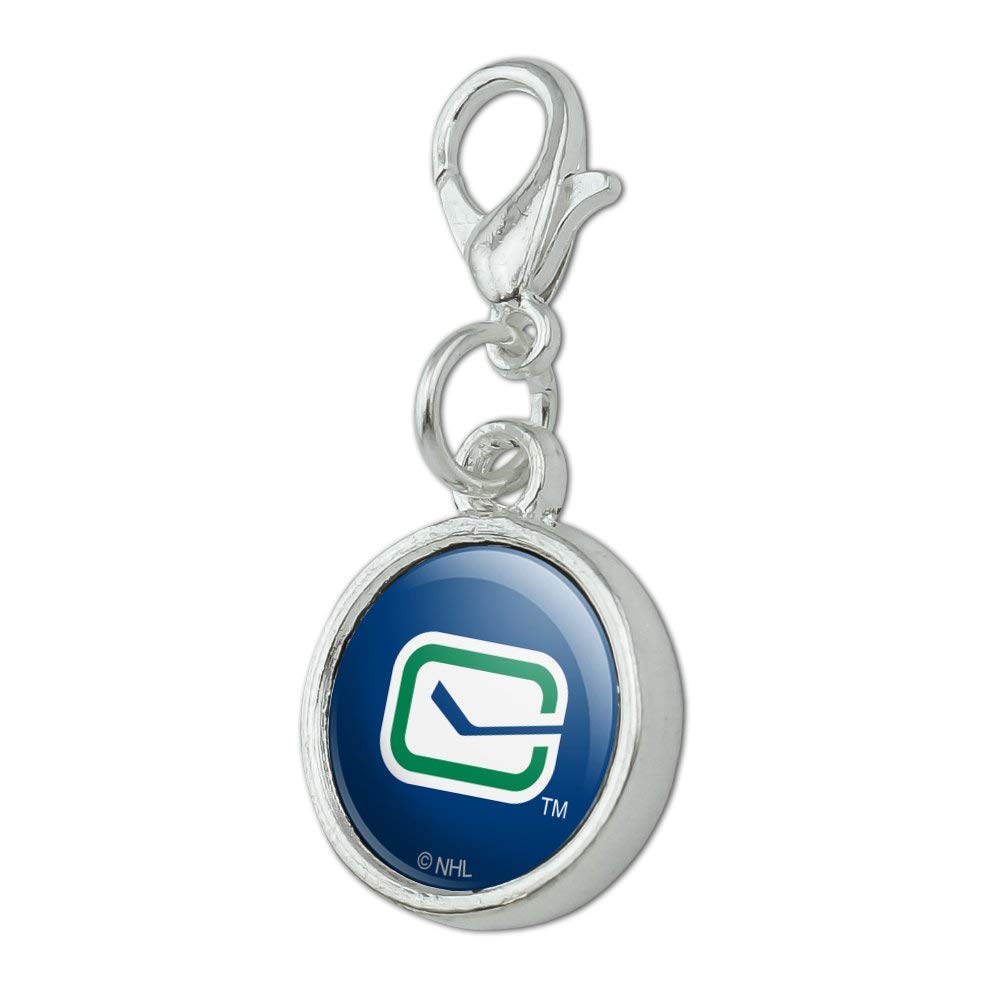 GRAPHICS & MORE NHL Vancouver Canucks Logo Antiqued Bracelet Pendant Zipper Pull Charm with Lobster Clasp