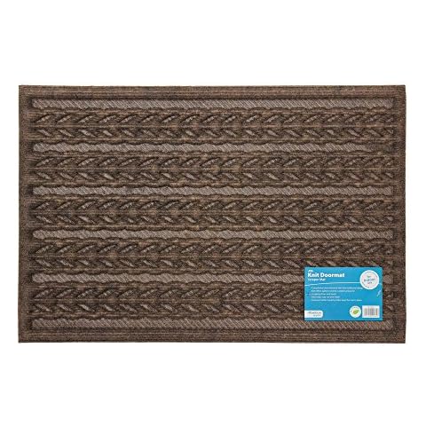 JVL - Eco-Friendly Cable Knit diseño rasqueta Felpudo Cover