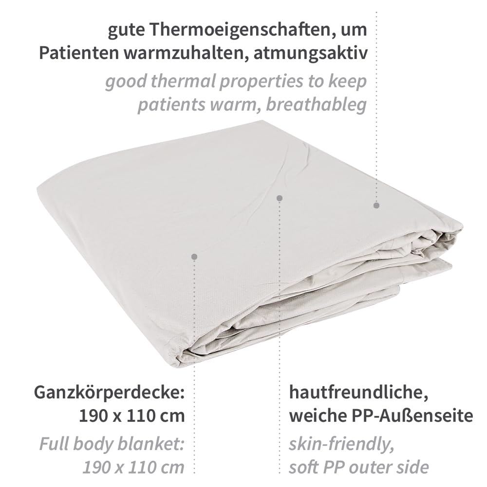 FRANZ MENSCH 25 Stück Hygostar Einmaldecken | Papier, PP, Gewicht: 530g, white, 12-ply, L: 190cm, B: 110cm, Box, Einmal-Patientendecke, Notfalldecke, Einmaldecke