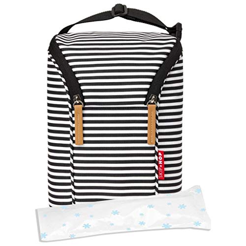 Image of Skip Hop Baby Breastmilk Cooler Insulated Bottle Bag, Grab & Go, Chevron
