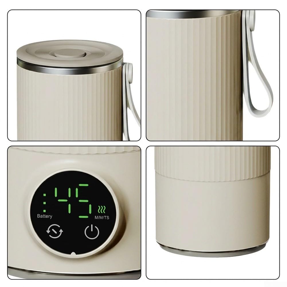 Vaso agitador automático portátil con función de calefacción