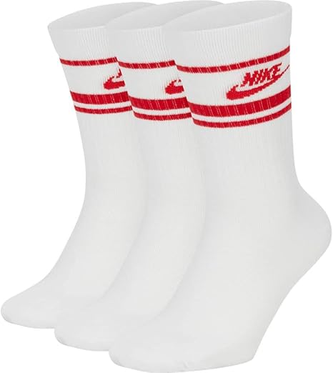 nike white red socks