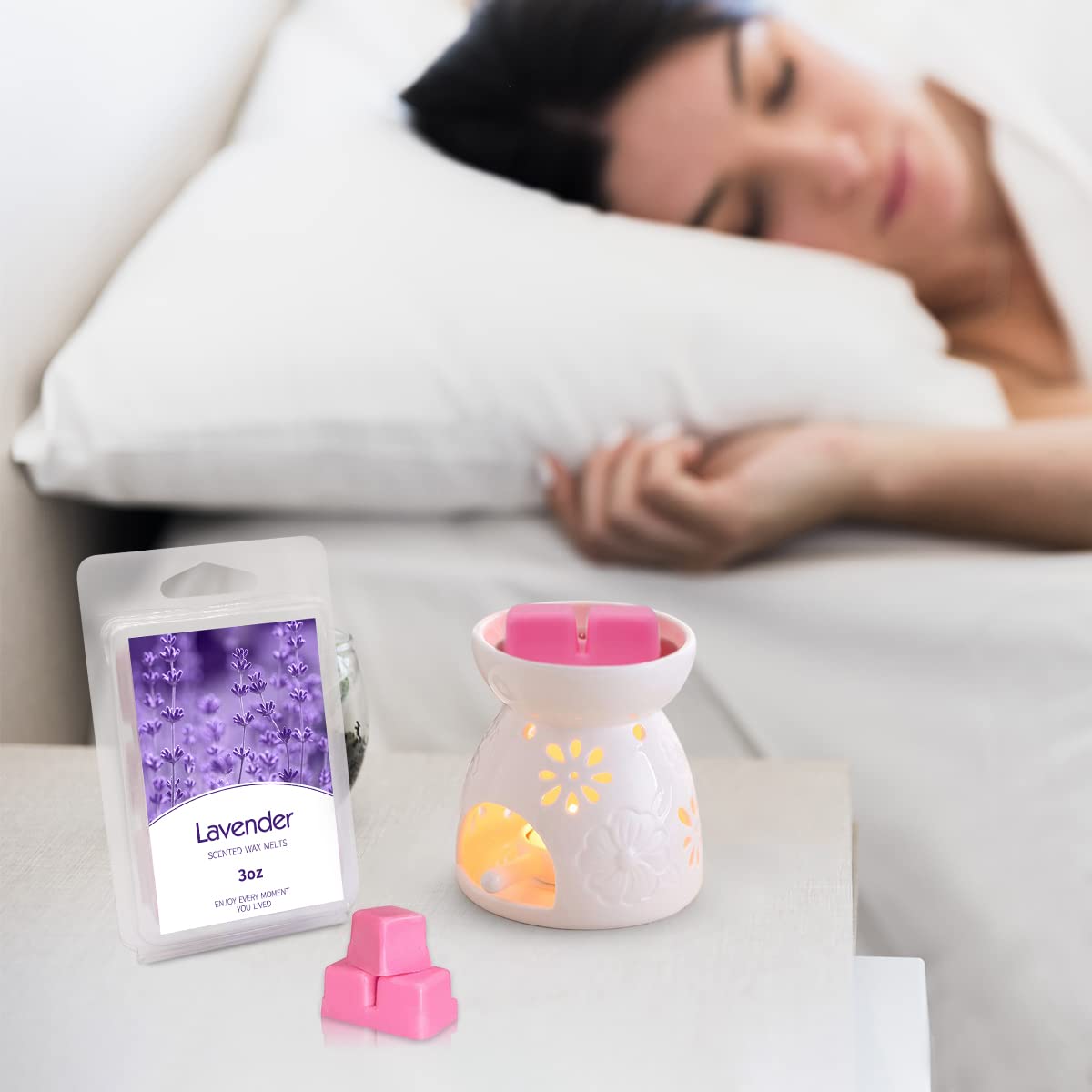Juego de 8 paquetes de cera aromática para derretir, tartas de cera aromática fuerte con 8 fragancias, cubos de cera variados de 3 onzas