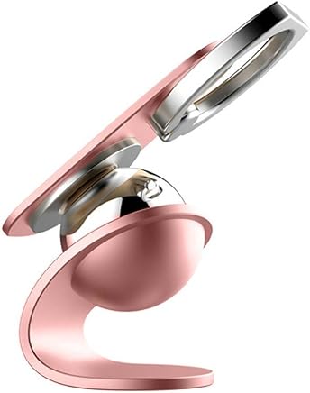 GuDoQi Magnetic 360 Giratorio Soporte De Tel?fono Para Coche Anillo De Dedo De Tel?fono Para Para iphone 7 6S 6 Plus 5S Se Galaxy Nota 4 S6 S6 Plaza Rosado