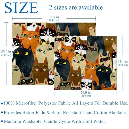 Couverture chat mignons pour moments cocooning sur le canapé - 4