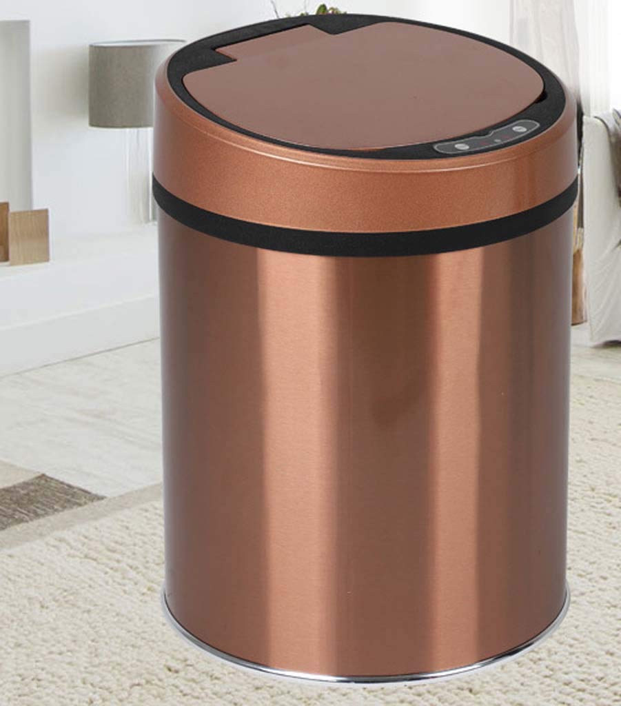 Corbeille à induction haut de gamme en inox pour un salon ou une chambre raffinée