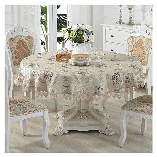 Nappe de table basse ronde pour sublimer vos moments de détente en famille dans le salon - 2