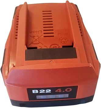 1pc Replacement Battery B22 4000mAh Power Tool Lithium Battery Compatible with Hilti 18V 21.6V 22V Cordless Power Tools Drills Drivers Hammers Drills