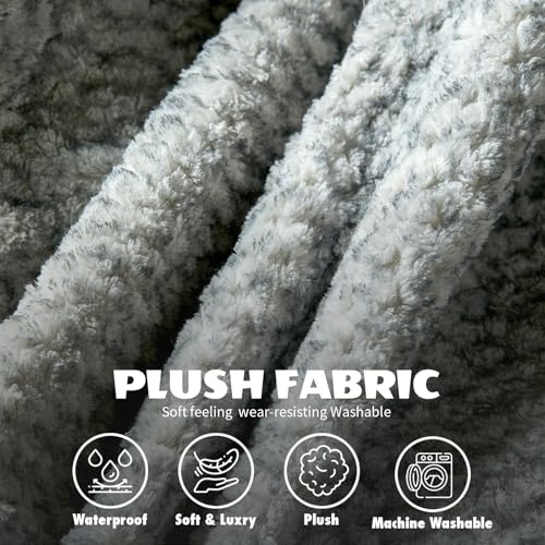 Orthopedic Memory Foam Dog Bed for Medium Sized Dog - Washable & Waterproof & Removable Warm Couch - Round Calming Bed for Anxiety Relief (43 x 29 x 8 Inch) - Image 5