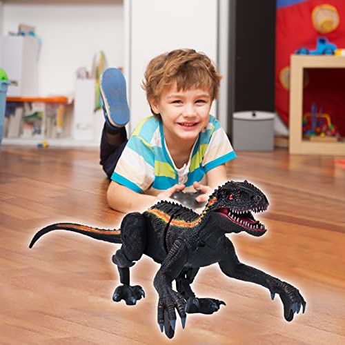 RC Dinosaur Toys for Kids 5-7, Remote Control Dinosaur, Robots Dinosaur Toys, Walking Dinosaur Velociraptor, Jurassic Dinosaurs with Light Sounds, Gifts for Boys Girls