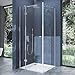 Produktbild doporro Eck-Duschkabine 80x100cm Dusche Eckdusche Duschabtrennung ESG-Sicherheitsglas Klarglas inkl. Easy-Clean-Beschichtung R05K