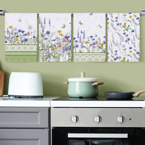Arquiel Wildflower Kitchen Towel 100% Cotton Quick Dry Dish Towels 48 x 70CM - Image 4
