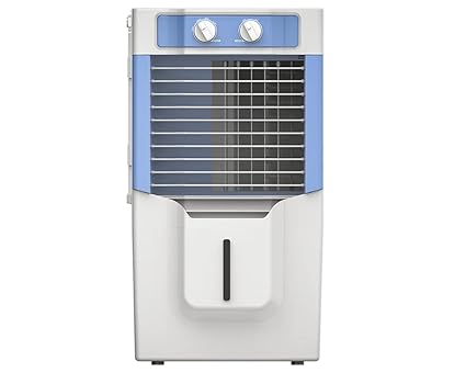 Air Cooler Table-Top Personal - 10L: with 4-Way Air Deflection and High Density Honeycomb pads: White & Blue