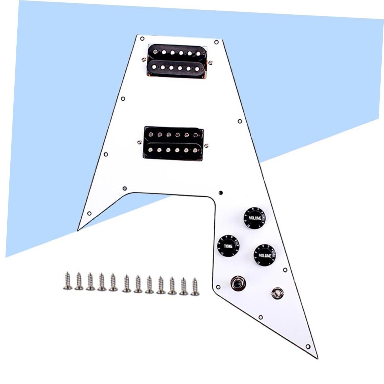 Battipenna per Chitarra Elettrica 3 Strati, 12 Fori, Bianco