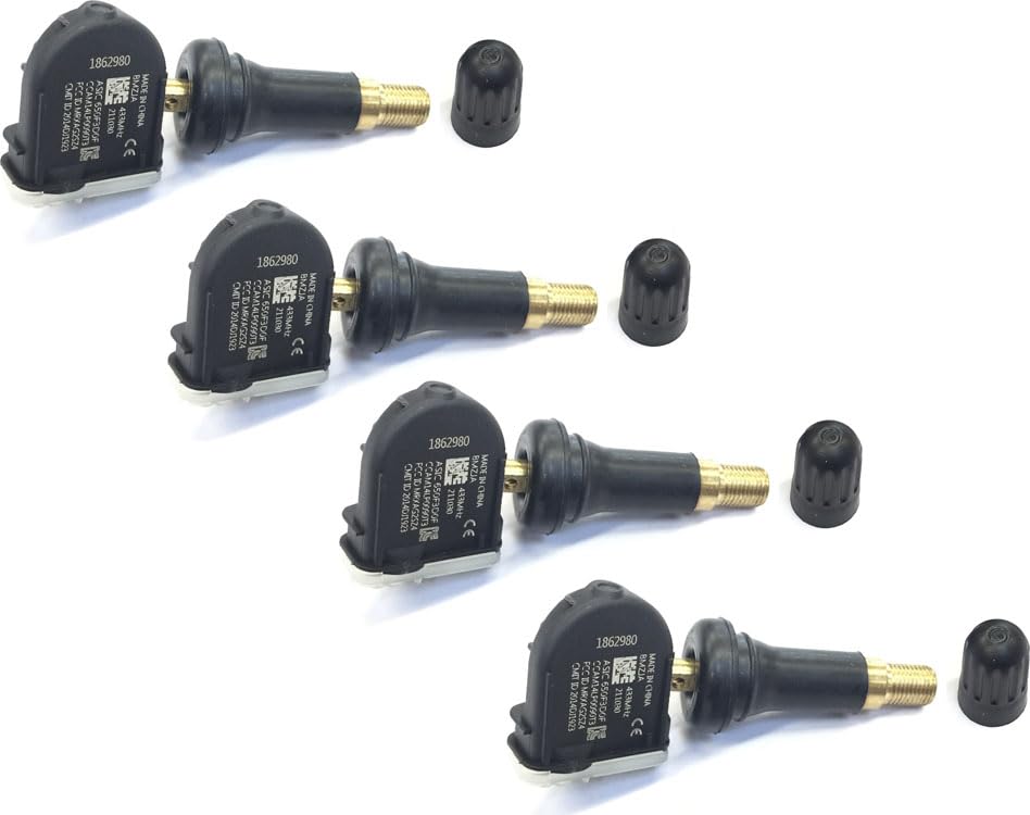 4x Tyre Pressure Monitoring System Sensor TPMS - Compatible with Ford Focus, Mondeo, Kuga, Fiesta