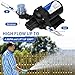 TDRRICH Water Pressure Diaphragm Pump 12V DC for Caravan,RV Fresh Water Transfer Garden Hose Pump for Lawn,4GPM 45PSI Industrial Wash Down Pump 3.1 Bar for Boat Fountain Bathroom Spray House