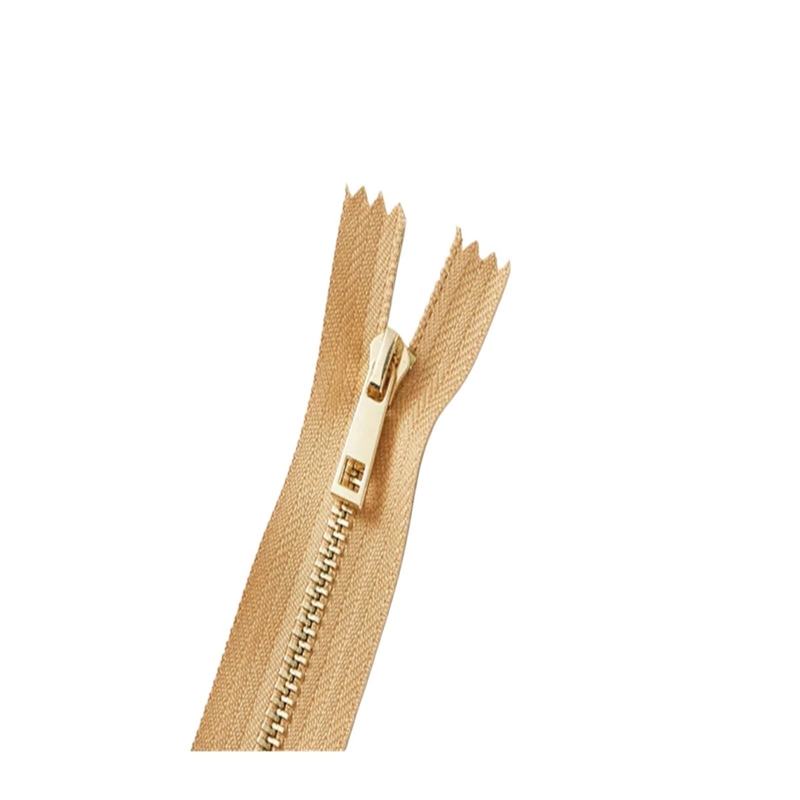 10 piezas 3 bolsas hechas a mano con cierre de cremallera metal dientes dorados claros aleación titanio 15 cm(10pcs-khaki)