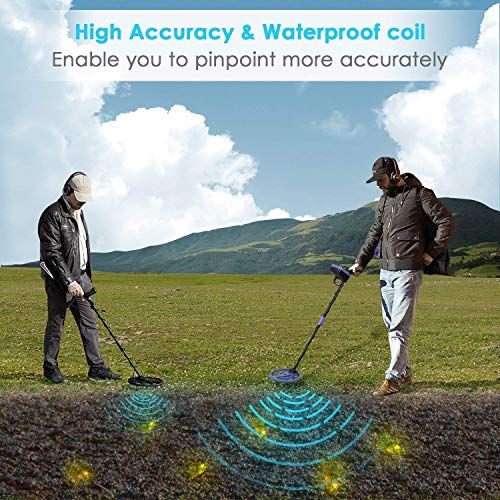 INTEY Metal Detector, Included Shovel and Carrying Bags, High-Accuracy Metal Finder with Waterproof Search Coil, Sound Prompt, Depth Indicator, Easy for Adults and Kids to Treasure Hunting - Thumbnail 5