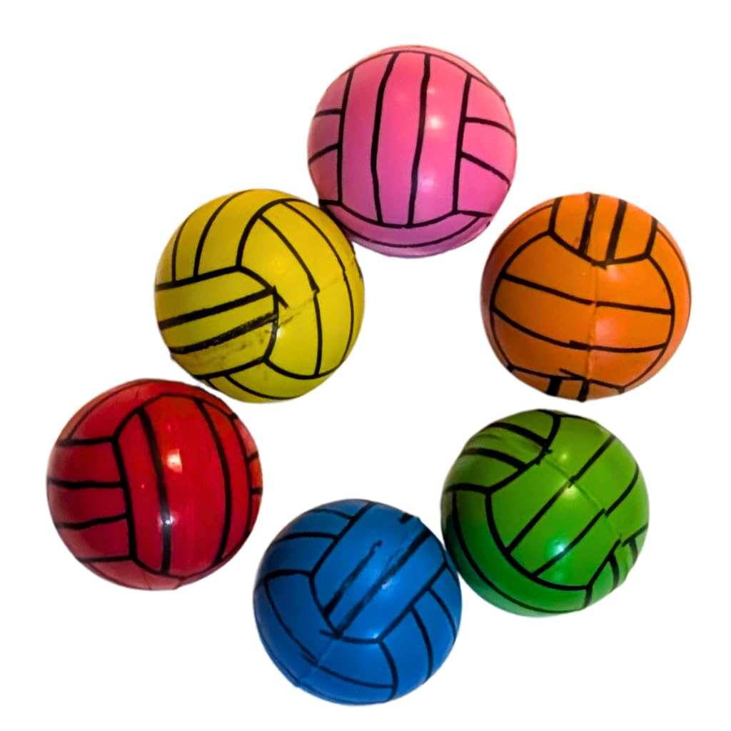Amazon | バレーボール柄カラフルスーパーボール 23ミリサイズ 6個