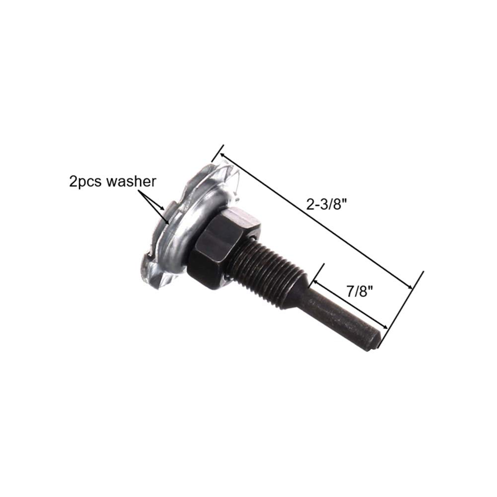 Arbor Mandrel for Drill 1/4" Shank 1/2" Threads Arbor Adapter for Buffing Polishing Wheel 2pcs