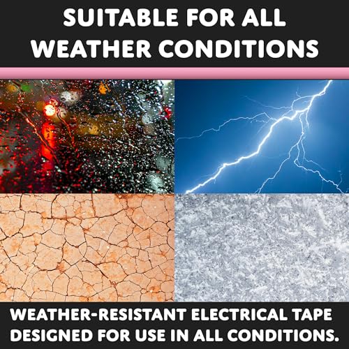 Image of TradeGear Colored Electrical Tape - PVC General Purpose - Waterproof, Flame Retardant, Rubber Based Adhesive, UL Listed - Rated for Max. 600V and 80oC Use - 60' x 3 /4 inch x 0.07 inch (1 Pk Pink)