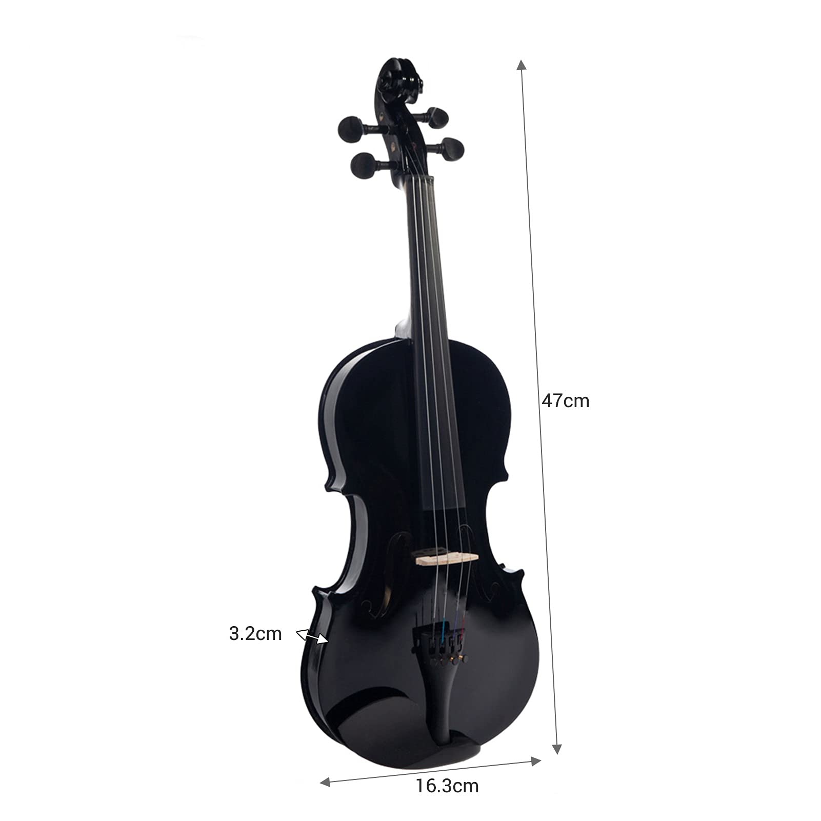 Handgemachte Akustische Violine Set Basswood & Alloy & Brasilien Holzmaterial Für Frauen Kinder Studenten Anfänger Musikausbildung Erwachsene Geige (Size : 3.2)