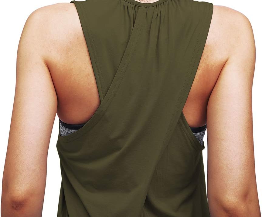 Mippo Workout Tops for Women Yoga Athletic Shirts Tank Tops Gym Summer Workout Clothes - Image 5