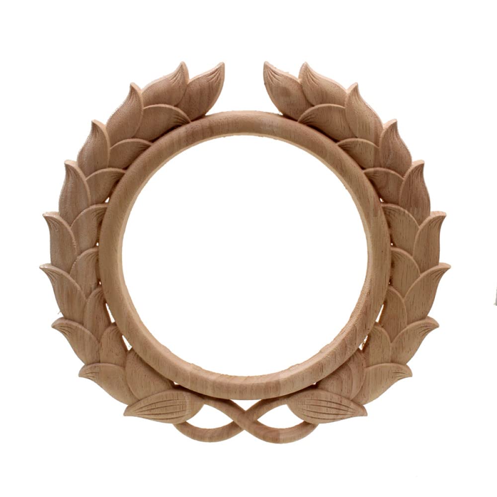Applique d'angle sculptée en bois de 24cm pour une décoration raffinée