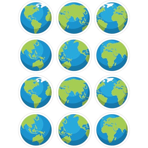 Wonmon 360 PCS Earth Stickers Round Earth Day Stickers for Envelopes Seals Greeting Cards Gift Candy Bags Presents Holiday Classroom DIY Crafts Teachers Students Party Favors Decorations