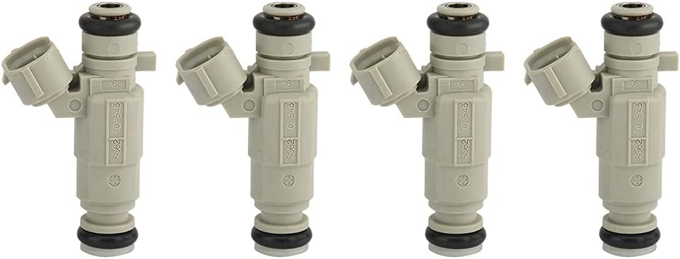 POENVFPO 4 Pcs OE# 35310-04000 Fuel Injector Nozzles Aluminum & ABS Style for Hyundai I10 2016 Picanto Mk2 1.0L