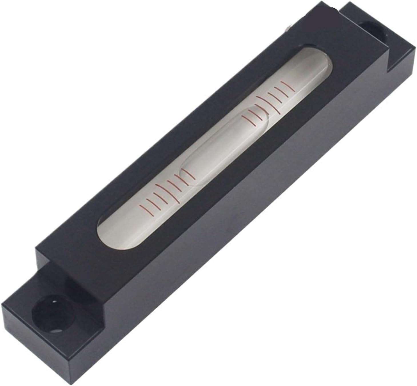 1pc Long strip high precision level blister Bubble Spirit Level with mounting holes size 105x19x19mm(Black-0.05)