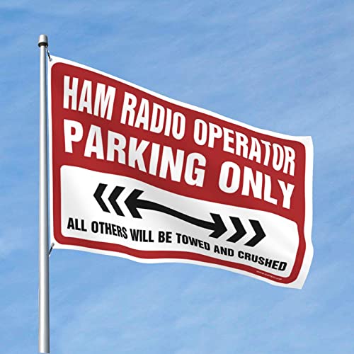 Drapeau Ham Radio Operator Parking Only de 120 x 180 cm pour la decoration murale du porche