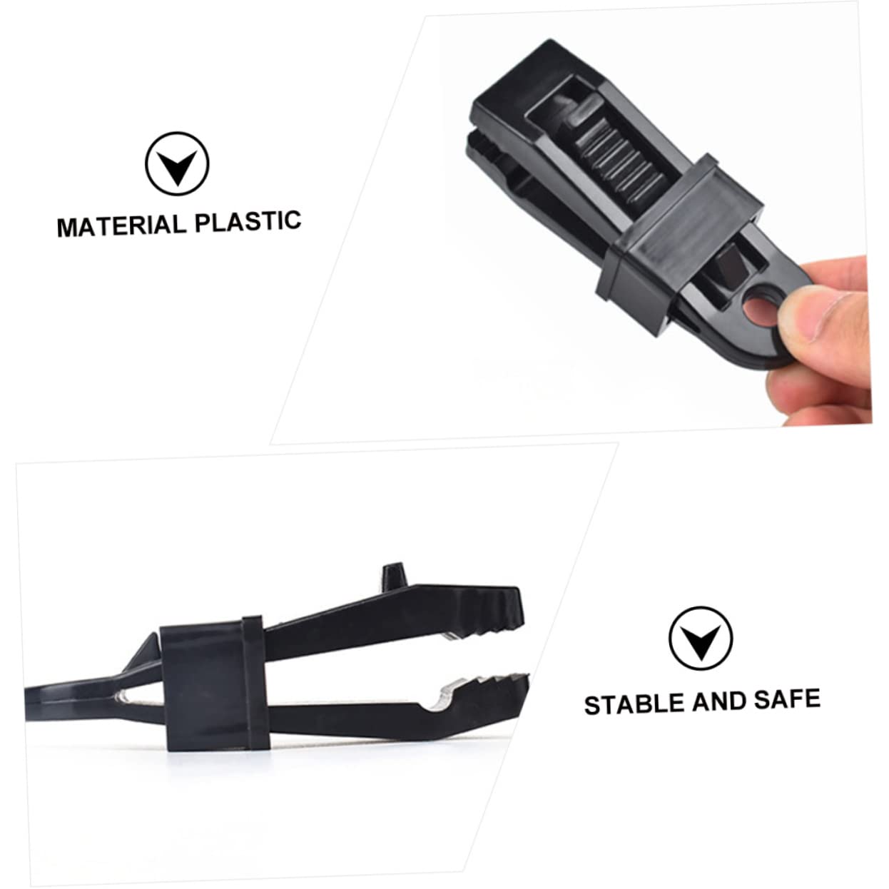 Ganci per tende da sole, 10 pezzi Gancio per tende da sole con punta da 5 mm di facile utilizzo compatto per il campeggio all'aperto