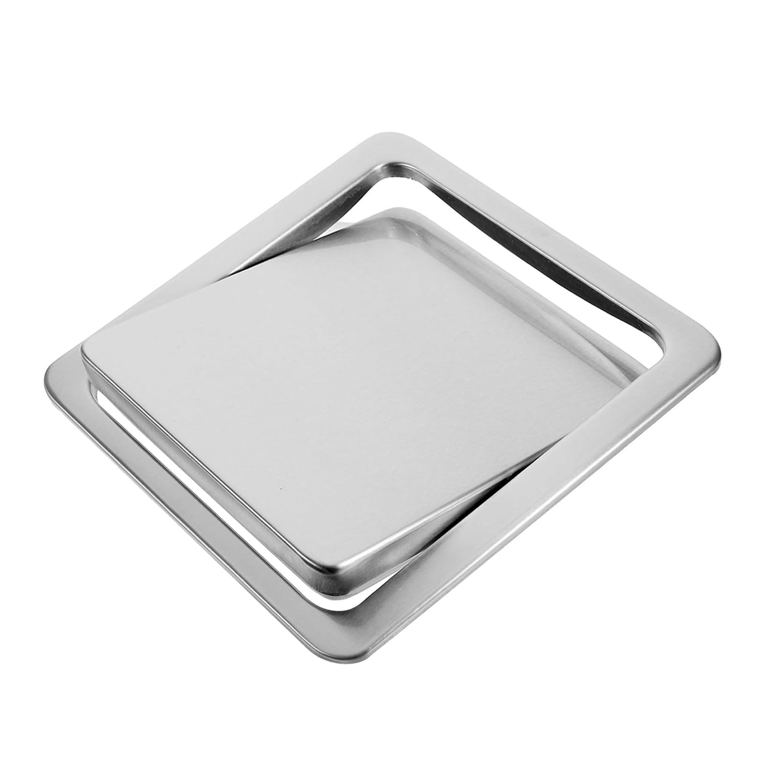 Poubelle coulissante en acier inoxydable 304 avec goulotte carrée intégrée haut de gamme