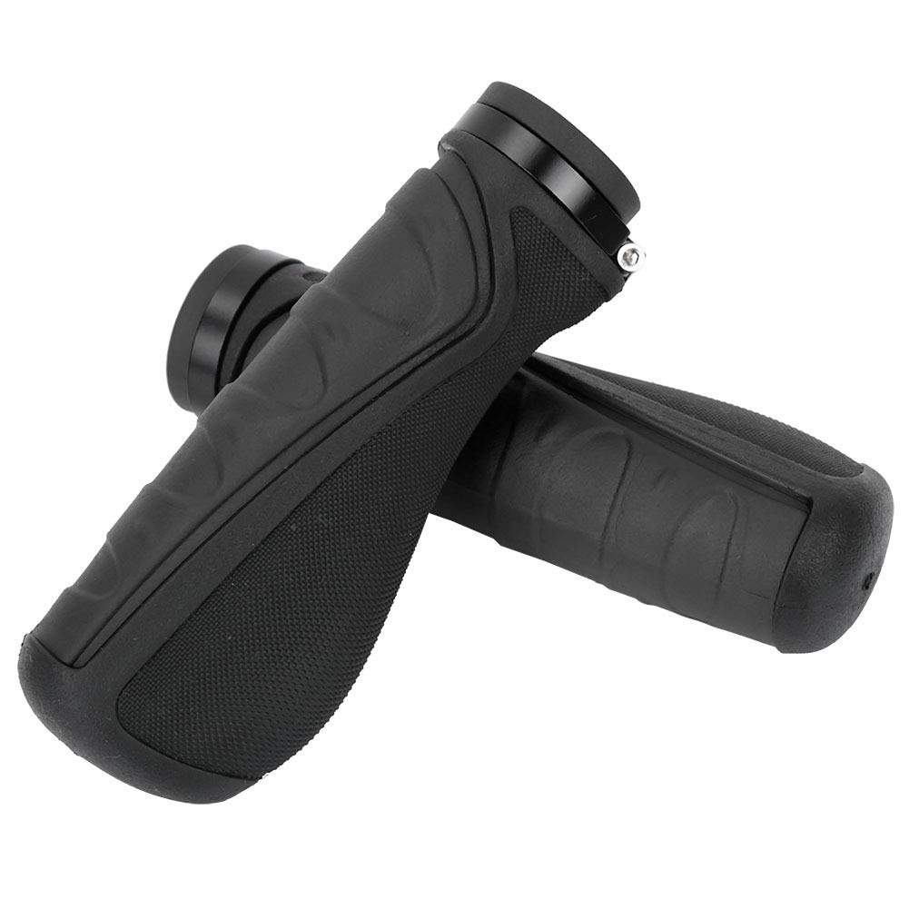 2PCS Mountain Bikes Handlebar Grips, 4 9x1 97x1 2in Bikes Handle Bar Grips, Avoid Slip and Lock On Bikes Handle Bar Grips, Bikes Handlebar Grips for Road Bikes Mountain Bike(Black)