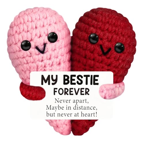 Lotsduoler Bestie Friendship Best Friend Birthday Gifts for Women Long Distance Relationship BFF Gifts Emotional Support Crochet Thanksgiving Christmas Stocking Stuffers Gift