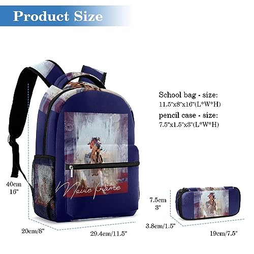 Sac à dos peinture à l'huile ensemble scolaire multicolore idée cadeau - 2