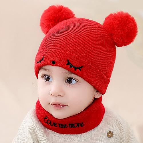 Fashion Children Solid Color Knitted Winter Hats Children Winter Outdoor Warm Newborn Baby Clothes Accessories2