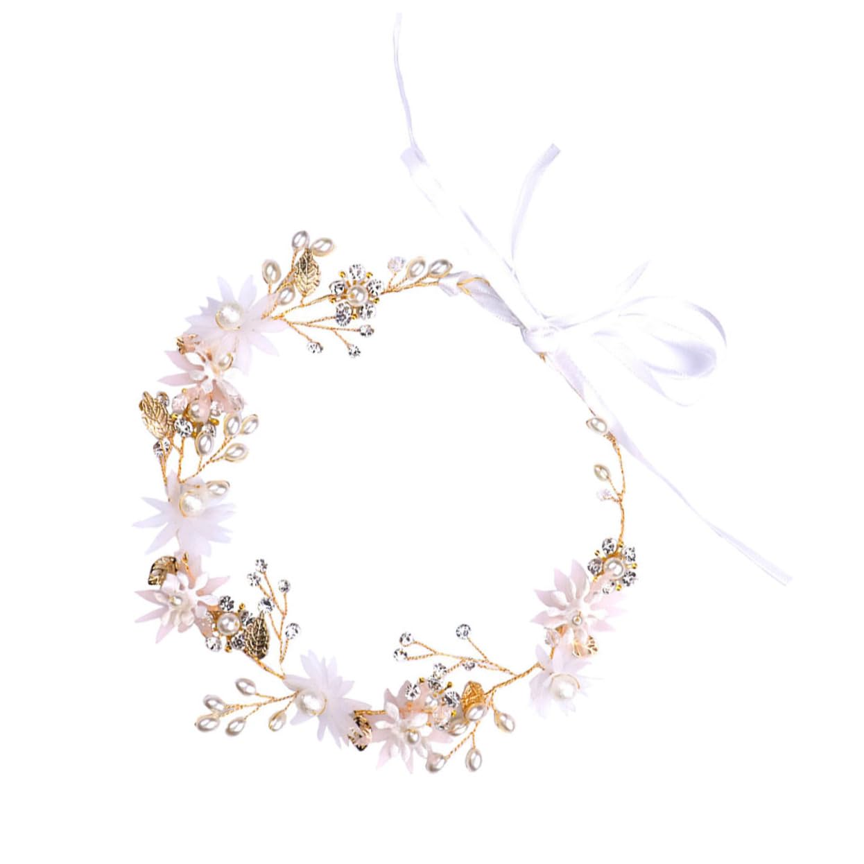 CRILSTYLEO tocado de dama de honor accesorio para el cabello diadema de novia tocados de pelo tocados de dama de honor venda adornos para el cabello para la boda Diadema de dama de honor